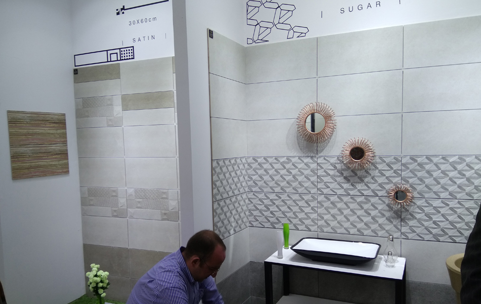 vibrant ceramic stall design